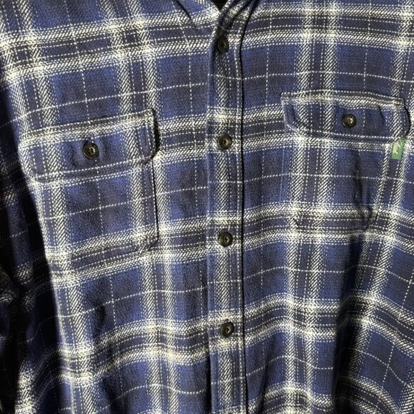Woolrich Blue Plaid Flannel Cotton Shacket with Pockets Sz XXL - Picture 7 of 11